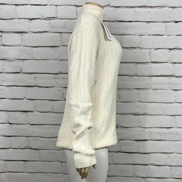 NWT Cotton Country Womens  Sweater Turtleneck X-Large Natural - Picture 6 of 9